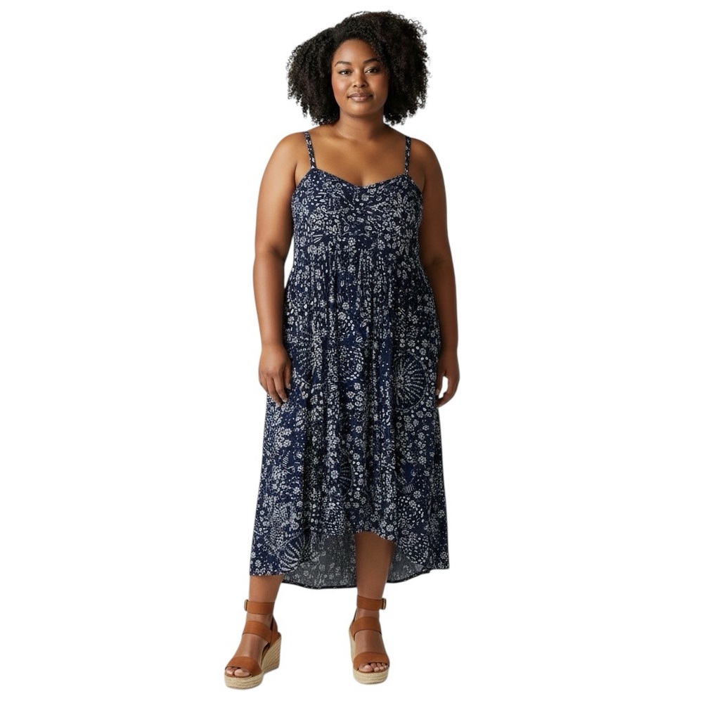 TORRID Summer Chalis Floral Sundress in Blue White Size 0 (Size 10) - Picture 2 of 9